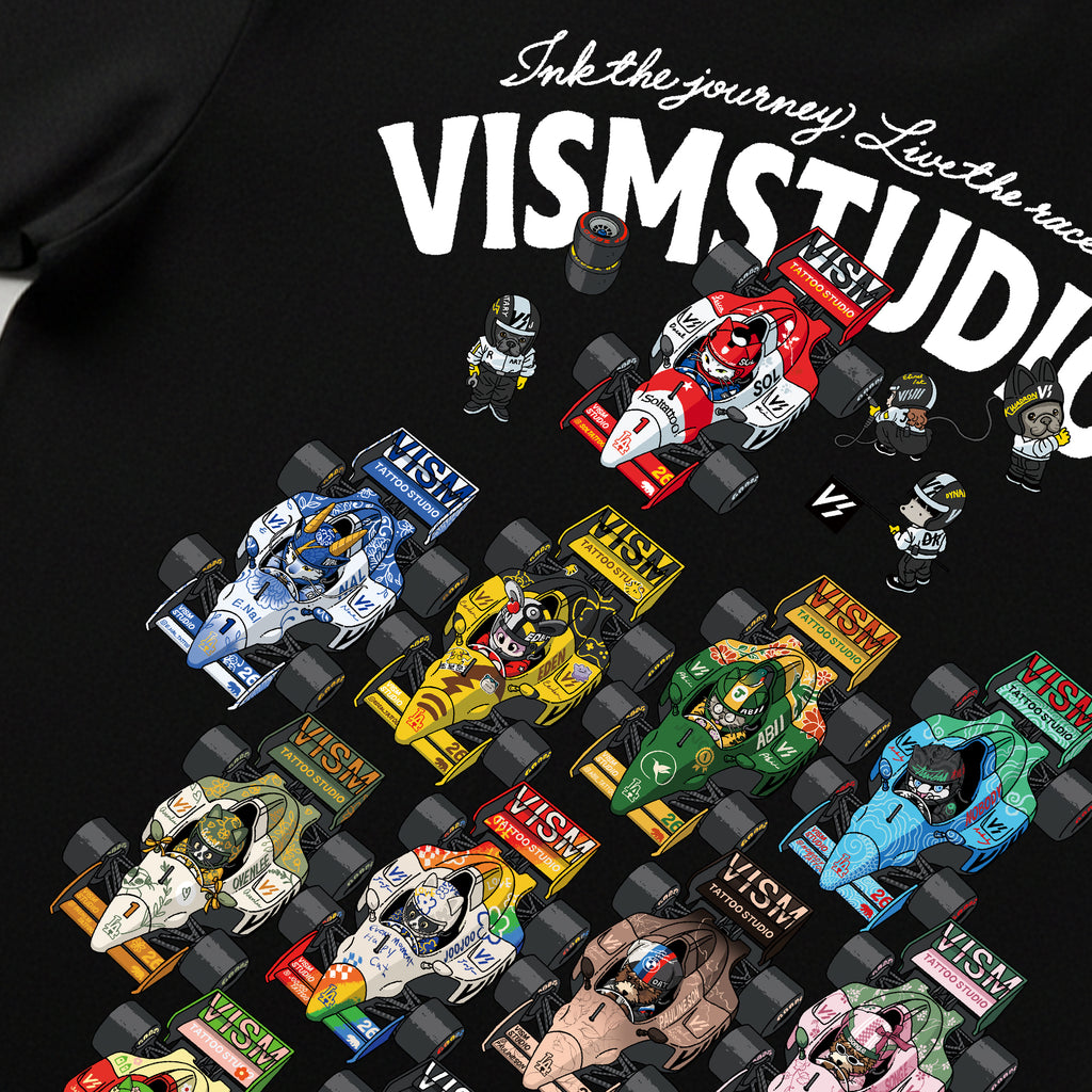 VISM Artist Racing Grid Tee – Black