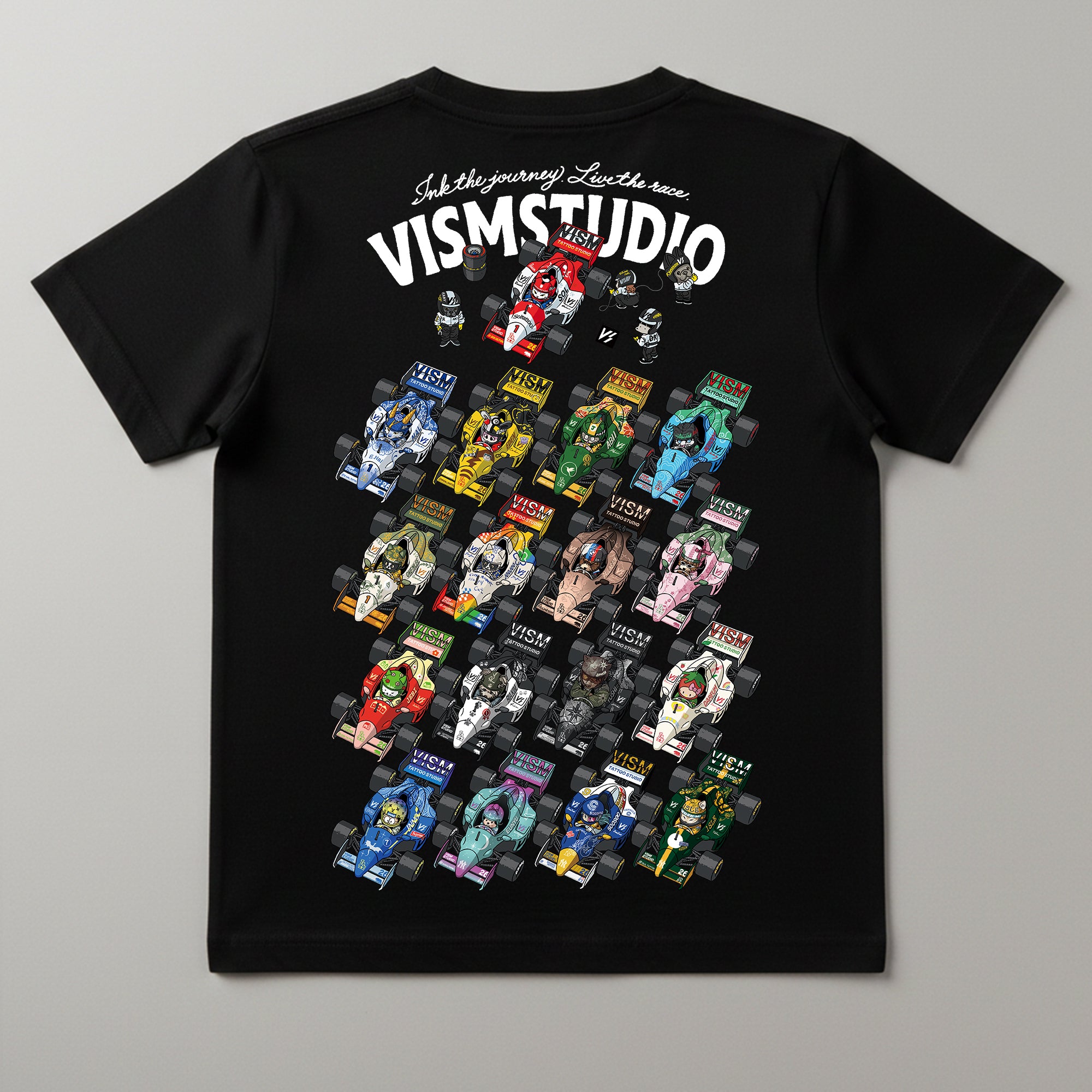 VISM Artist Racing Grid Tee – Black