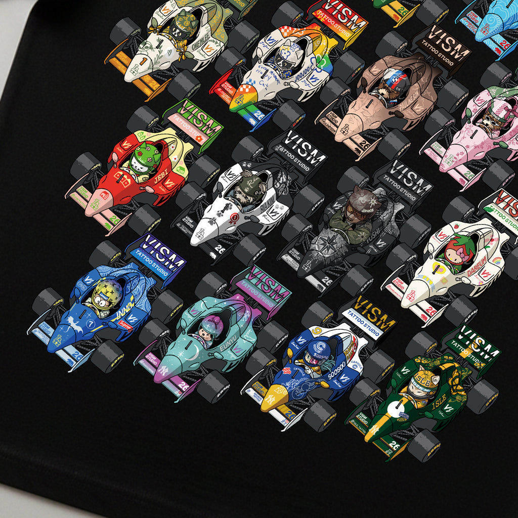 VISM Artist Racing Grid Tee – Black