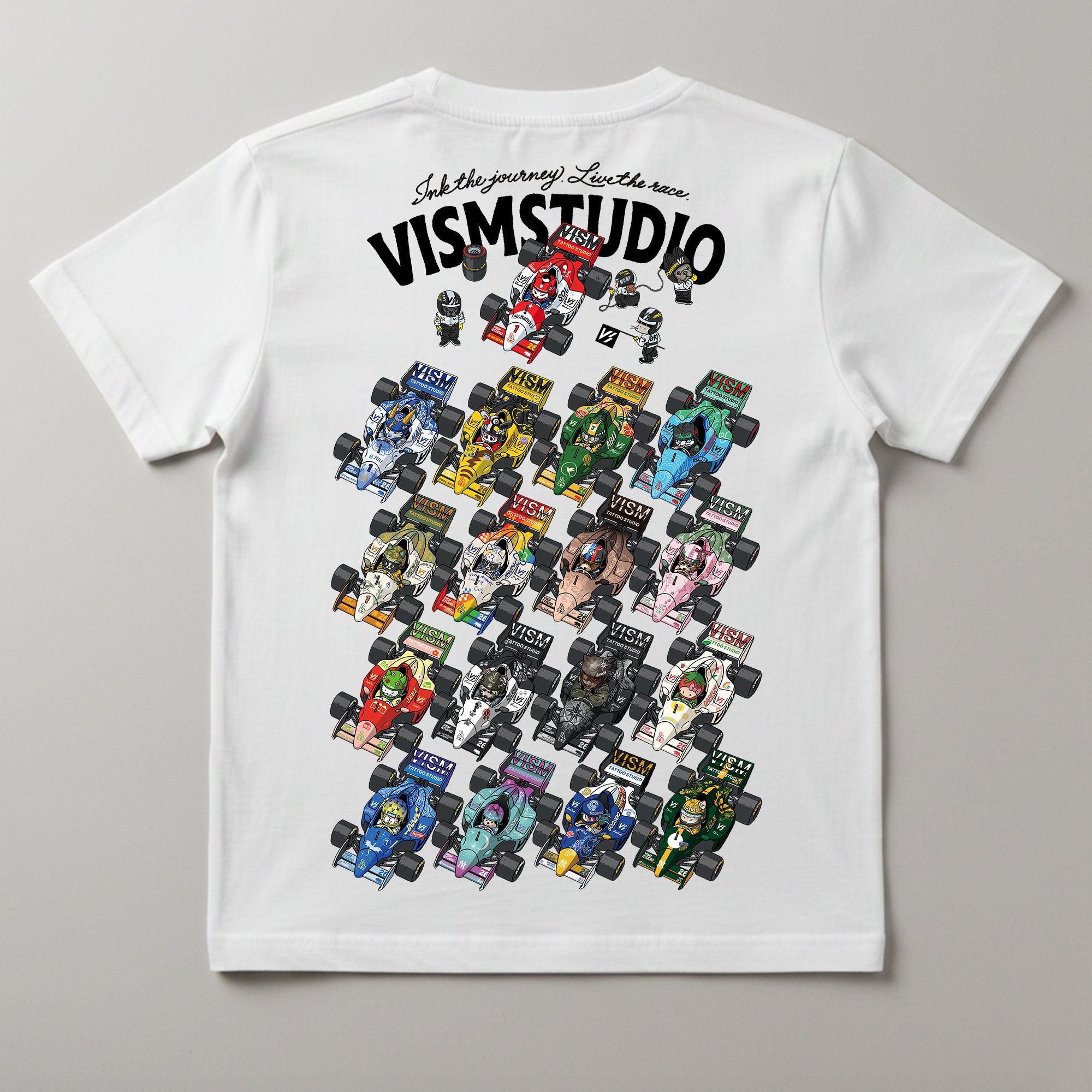 VISM Artist Racing Grid Tee – White