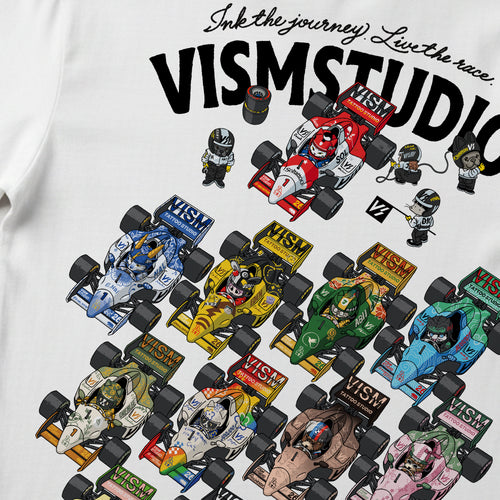 VISM Artist Racing Grid Tee – White